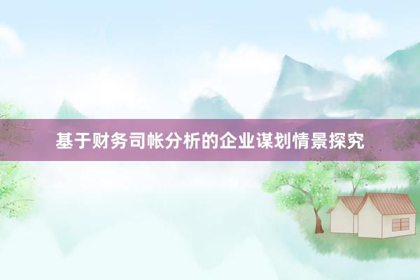 基于财务司帐分析的企业谋划情景探究