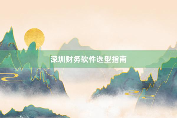 深圳财务软件选型指南