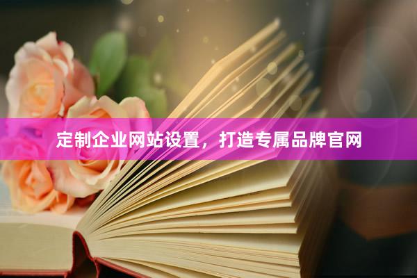 定制企业网站设置，打造专属品牌官网